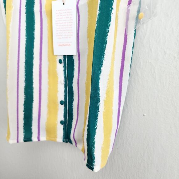 NEW Modcloth One Affogato Button Up Stripe Tank Top - Picture 6 of 12